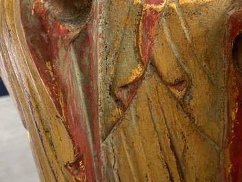 Deux grandes figures de Guanyin en bois dor&eacute; et laqu&eacute;, Chine, 18/19&egrave;me