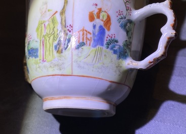 Huit tasses et soucoupes en porcelaine de Chine famille rose, Yongzheng/Qianlong