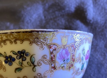 Une partie d'un service &agrave; th&eacute; en porcelaine de Chine famille rose, Qianlong