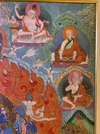 Een 'Mahakala' thangka, Tibet, 19e eeuw