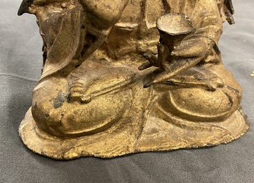 A Sino-Tibetan gilt bronze figure of Buddha, Ming