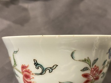 Un service &agrave; th&eacute; en porcelaine de Chine famille rose, Qianlong