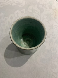 A varied collection of monochrome Chinese porcelain, 19/20th C.