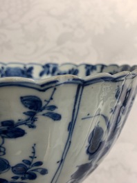 Six Chinese blue and white bowls, Kangxi