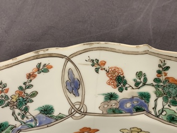 A Chinese famille verte dish with Johanneum mark, ex-coll. August the Strong, Kangxi