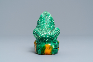 A Chinese verte biscuit model of a toad, Kangxi