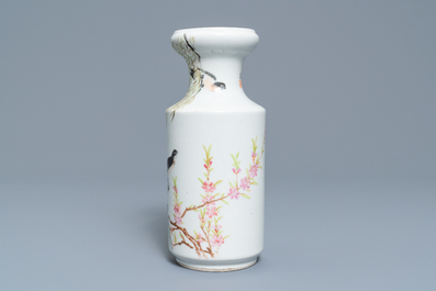 A Chinese qianjiang cai vase, signed Zhang Ying, 19/20th C.