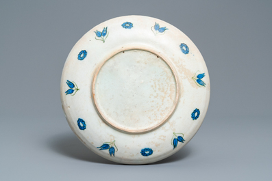 A polychrome Iznik dish with floral design, Turkey, late 16th C.