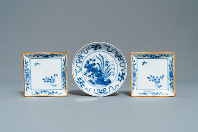 Quatre coupes en porcelaine de Japon en bleu et blanc, 17/18&egrave;me