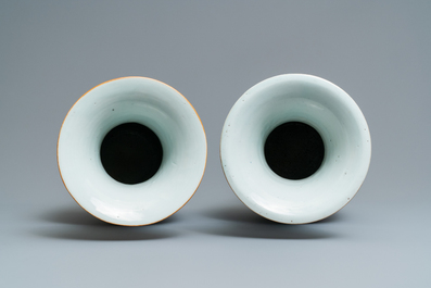 Two Chinese famille rose vases, 19/20th C.