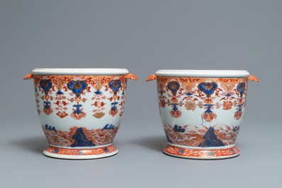 A pair of Chinese Imari-style coolers, Kangxi