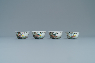 A Chinese famille rose 27-piece tea service with landscape design, Yongzheng/Qianlong