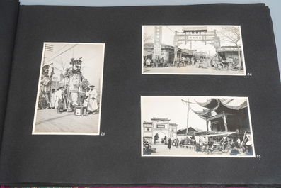 An attractive travel album with 107 black and white photos of China, ca. 1900-1920