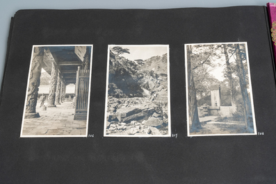 An attractive travel album with 107 black and white photos of China, ca. 1900-1920