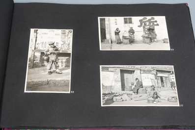 An attractive travel album with 107 black and white photos of China, ca. 1900-1920