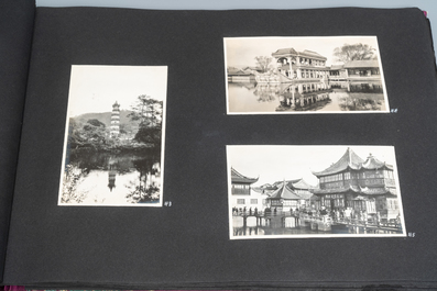 An attractive travel album with 107 black and white photos of China, ca. 1900-1920