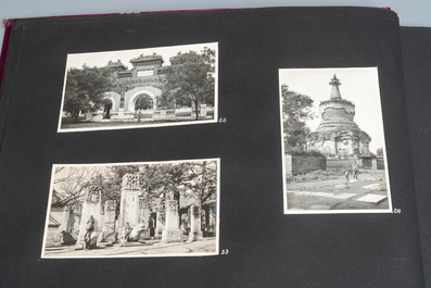 An attractive travel album with 107 black and white photos of China, ca. 1900-1920