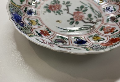 Onze tasses et soucoupes en porcelaine de Chine famille verte, Kangxi