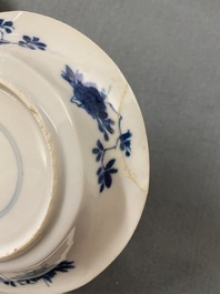 Onze tasses et soucoupes en porcelaine de Chine famille verte, Kangxi