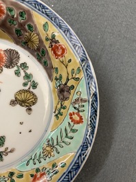 Onze tasses et soucoupes en porcelaine de Chine famille verte, Kangxi