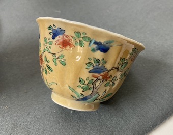 Onze tasses et soucoupes en porcelaine de Chine famille verte, Kangxi