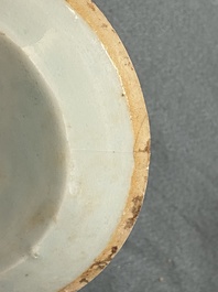 A pair of Chinese qingbai moulded saucer dishes, Song