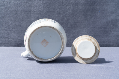 Une th&eacute;i&egrave;re couverte en porcelaine de Chine qianjiang cai, 19/20&egrave;me