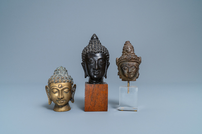 A collection of bronze figures and fragments, India, Thailand and Tibet, 19th C. and earlier