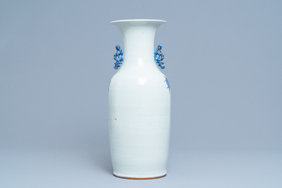 A Chinese blue and white 'Hehe Er Xian' vase, 19th C.