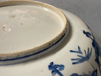 A Chinese blue and white 'Three friends of winter' dish, Jiajing