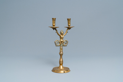 A pair of Nuremberg brass pricket candlesticks, ca. 1500 - Rob Michiels  Auctions