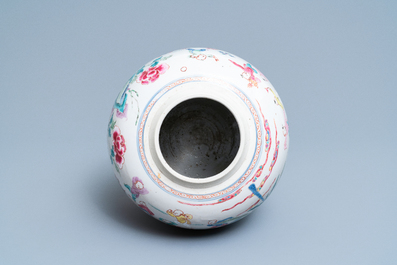 A Chinese famille rose 'hundred boys' jar, Yongzheng