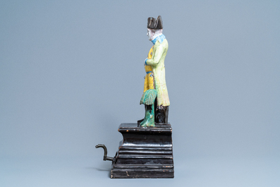 A large polychrome faience 'Napoleon' fountain, France, 19th C.