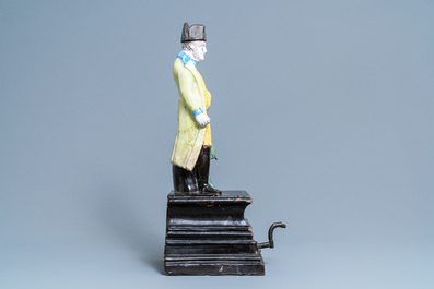 A large polychrome faience 'Napoleon' fountain, France, 19th C.