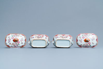 A 158-piece Chinese famille rose service with floral 'Lowestoft' design, Qianlong