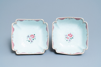 A 158-piece Chinese famille rose service with floral 'Lowestoft' design, Qianlong