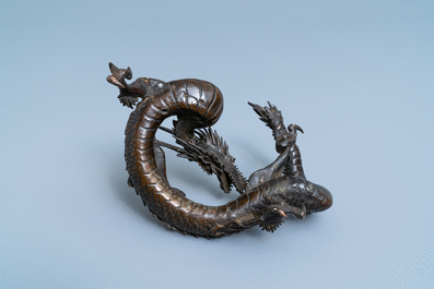 Un mod&egrave;le d'un dragon en bronze, Japon, Meiji, 19&egrave;me