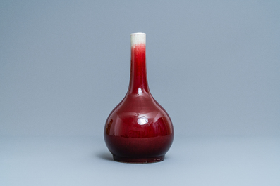 A Chinese langyao-glazed bottle vase, Qianlong