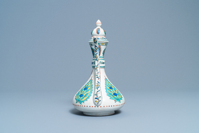 An Iznik-style ewer and cover, Samson, Paris, France, 19th C.