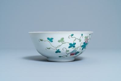 A Chinese famille rose 'sanduo' bowl, Guangxu mark and of the period