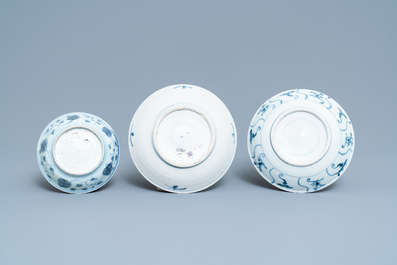 A varied collection of Chinese blue and white wares, Ming and later