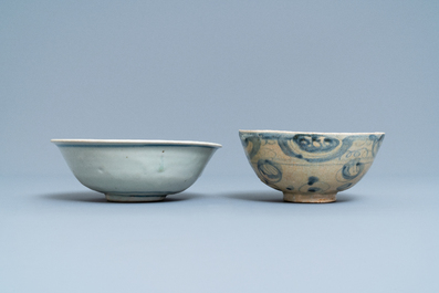 A varied collection of Chinese blue and white wares, Ming and later