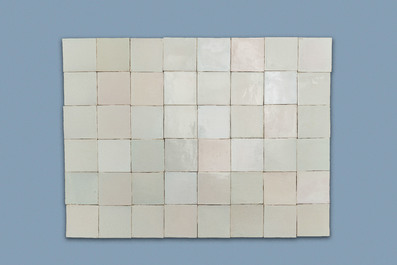 A set of 1000 very high quality plain white Dutch Delft tiles, 18th C.