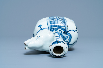 A Chinese blue and white 'elephant' kendi, Wanli