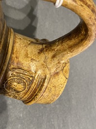 A stoneware jug with three armorial medallions, Raeren, ca. 1600