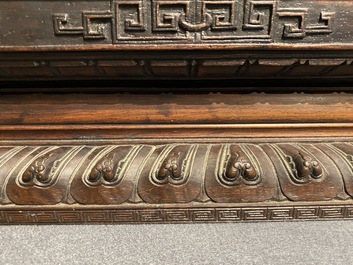 A small Chinese carved wooden 'dragon' cabinet, Republic