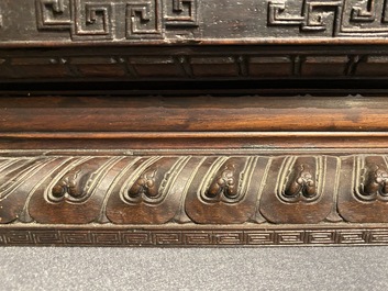 A small Chinese carved wooden 'dragon' cabinet, Republic