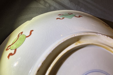 A Chinese famille verte 'dragon' dish, Kangxi