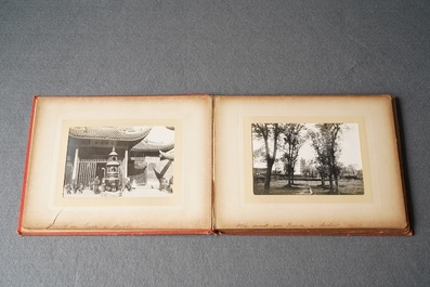 An album with thirteen black and white silver gelatin photos of China, dated 1903