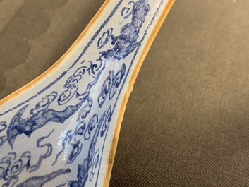 Five Chinese polychrome spoons, 19/20th C.